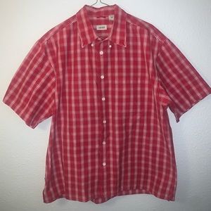 Izod Mens Button Down Short Sleeve Dress Shirt, Never Worn Great Condition